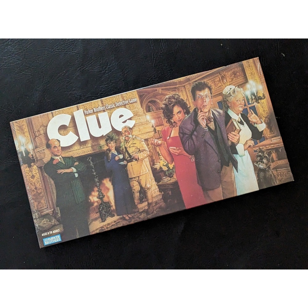 Vintage 1996 Clue Detective Board Game Parker Brothers Plum White Mustard NEW